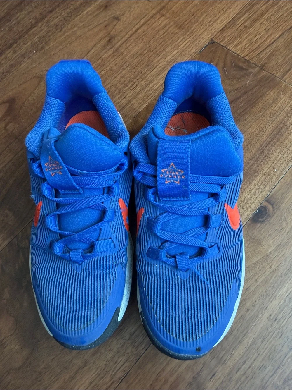 Nike Kids Royal Blue with Orange Swoosh Star Runner Sneakers
